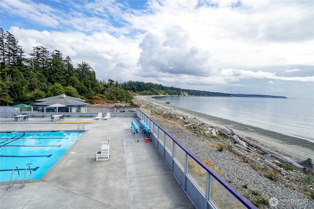 1274 Admirals Dr, Coupeville, WA 98239 - community pool with a water view and a patio area