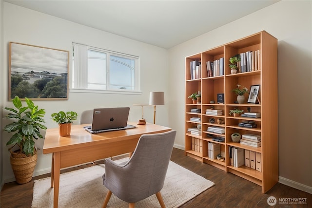 18910 SE 41st Dr, Vancouver, WA 98683 - office featuring dark wood-type flooring and baseboards