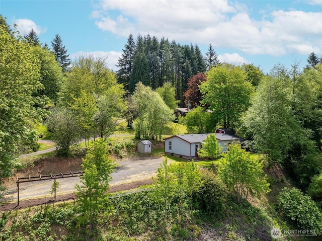 view from above of property