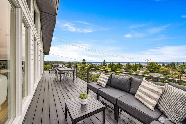 4950 N Lexington St, Tacoma, WA 98407 - wooden deck featuring an outdoor living space