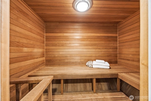 4950 N Lexington St, Tacoma, WA 98407 - relaxing sauna featuring wood ceiling and wood walls