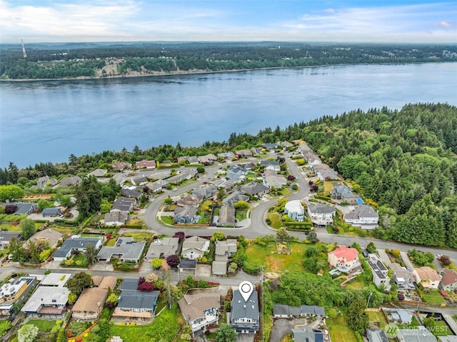 4950 N Lexington St, Tacoma, WA 98407 - aerial view of property and surrounding area with nearby suburban area and a large body of water