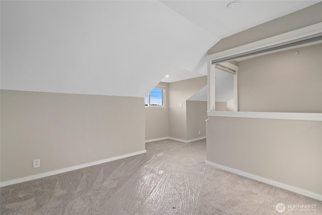 420 Renton Ave S, Renton, WA 98057 - additional living space featuring vaulted ceiling, carpet, and baseboards