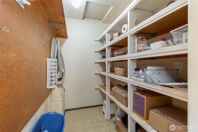view of storage area