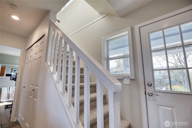 stairs with healthy amount of natural light