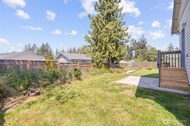 view of yard with a patio