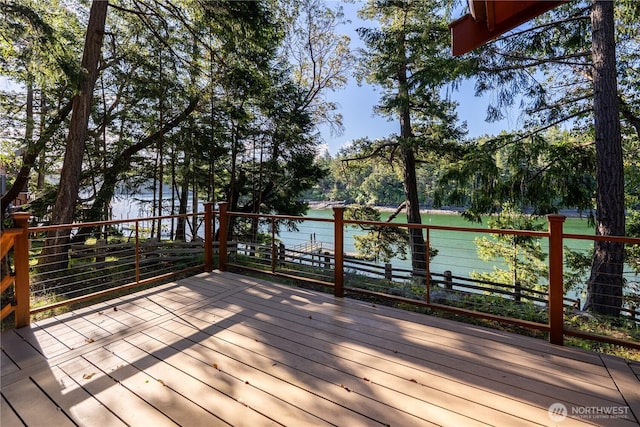 244 Davison Head Dr, Friday Harbor, WA 98250 - wooden terrace featuring a water view