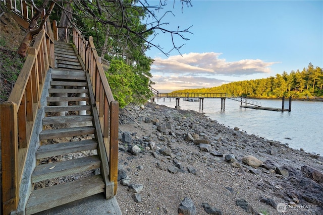 244 Davison Head Dr, Friday Harbor, WA 98250 - view of yard with a water view and stairway
