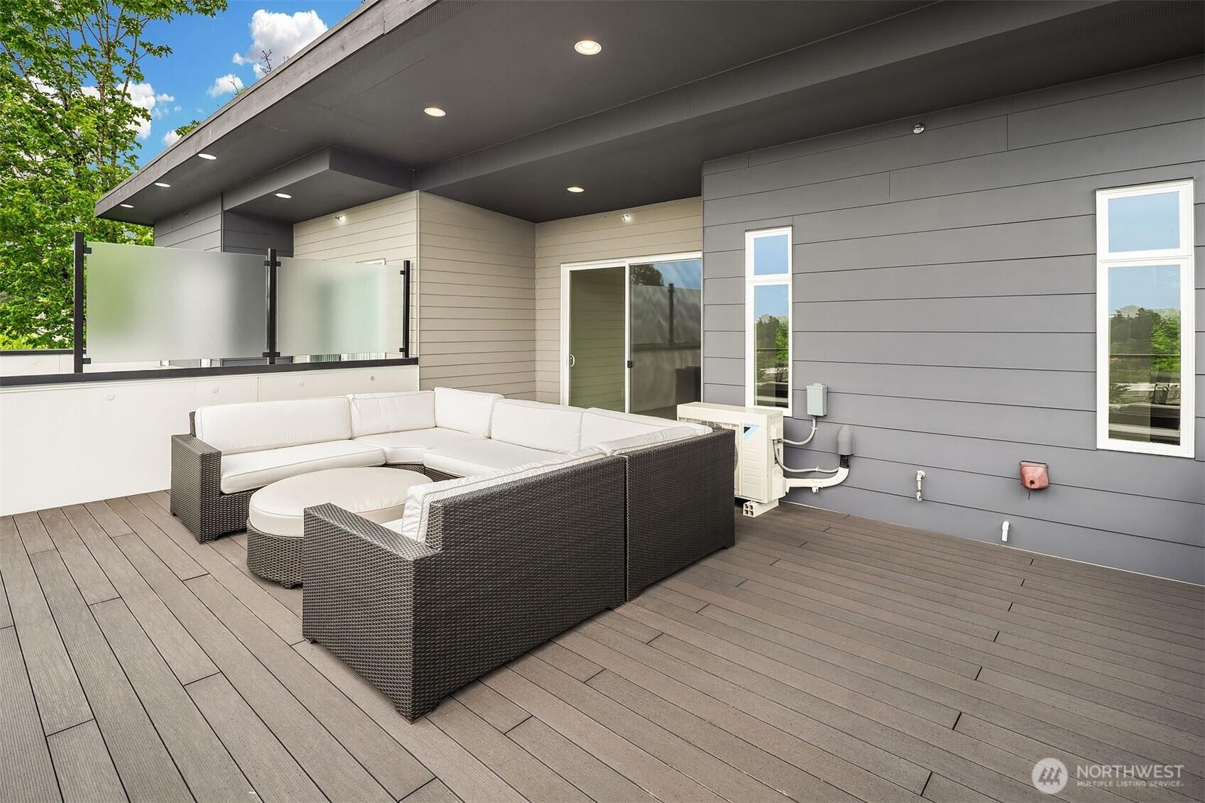 4012 129th Pl SE Unit 2, Bellevue, WA 98006 - deck with an outdoor living space