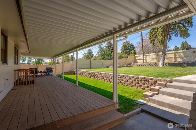 303 Patrick Rd, Ephrata, WA 98823 - wooden terrace featuring outdoor dining space