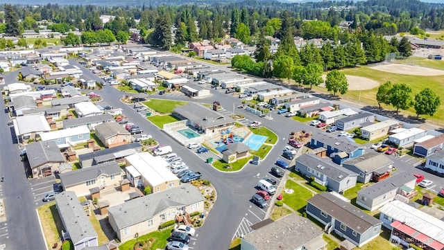 aerial view of residential area