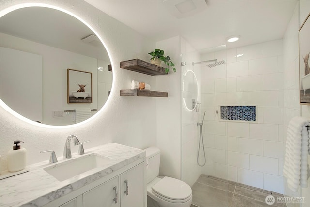 4214 W Lake Sammamish Pkwy NE Unit 202, Redmond, WA 98052 - full bathroom featuring toilet, vanity, and walk in shower