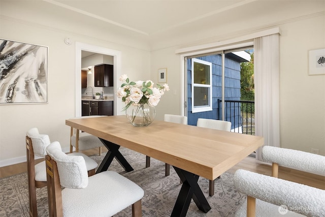 2223 NE 125th St, Seattle, WA 98125 - dining area with wood finished floors and baseboards