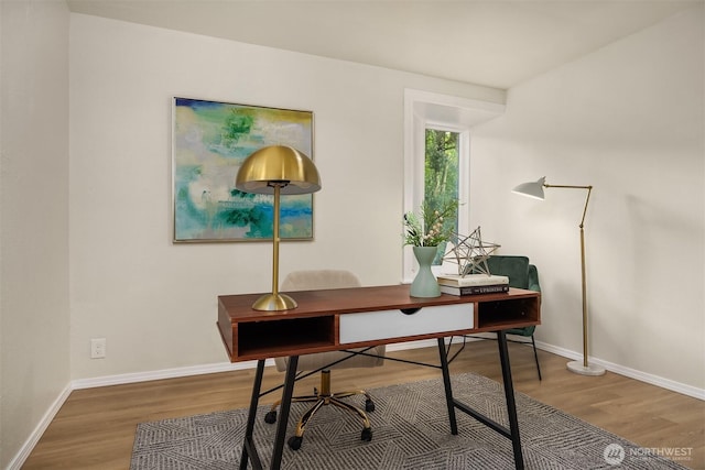 2223 NE 125th St, Seattle, WA 98125 - home office with wood finished floors and baseboards