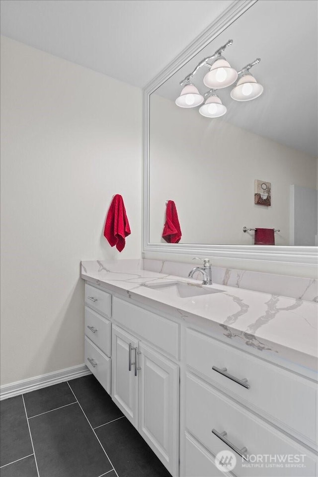 27546 254th Way SE, Maple Valley, WA 98038 - bathroom featuring vanity and tile patterned floors