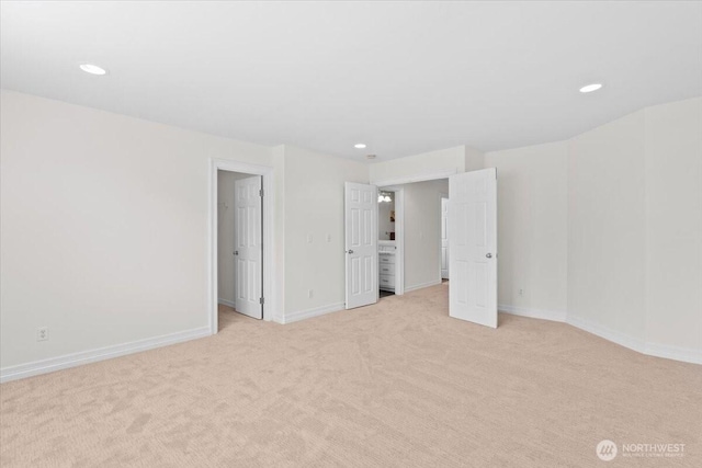 27546 254th Way SE, Maple Valley, WA 98038 - unfurnished bedroom with light carpet, recessed lighting, and baseboards