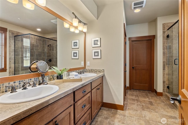 221 Cake Box Ln, Cle Elum, WA 98922 - full bathroom with double vanity and a stall shower
