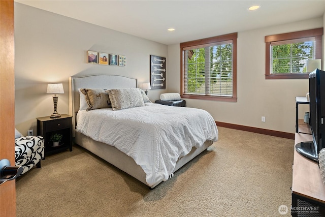 221 Cake Box Ln, Cle Elum, WA 98922 - carpeted bedroom featuring multiple windows and recessed lighting