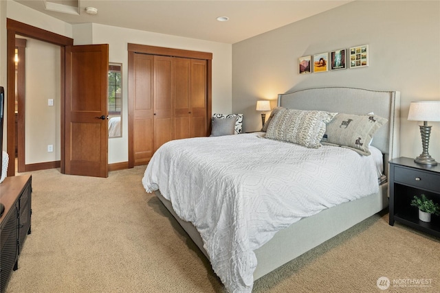 221 Cake Box Ln, Cle Elum, WA 98922 - carpeted bedroom featuring a closet and recessed lighting