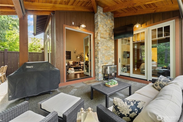 221 Cake Box Ln, Cle Elum, WA 98922 - view of patio featuring outdoor lounge area and grilling area