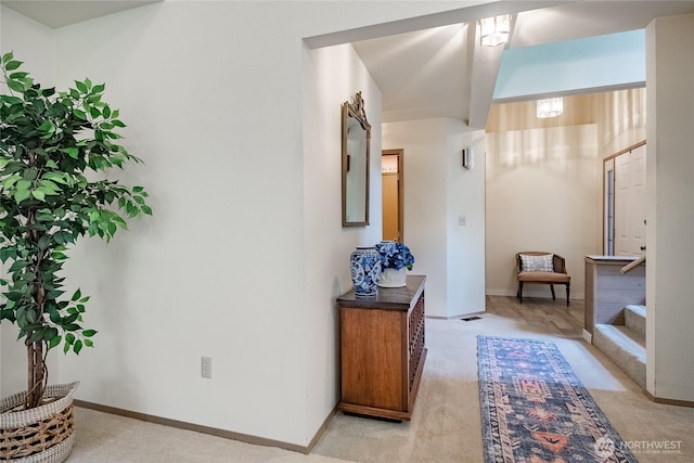 1117 W Racine St, Bellingham, WA 98229 - hallway featuring light carpet and baseboards