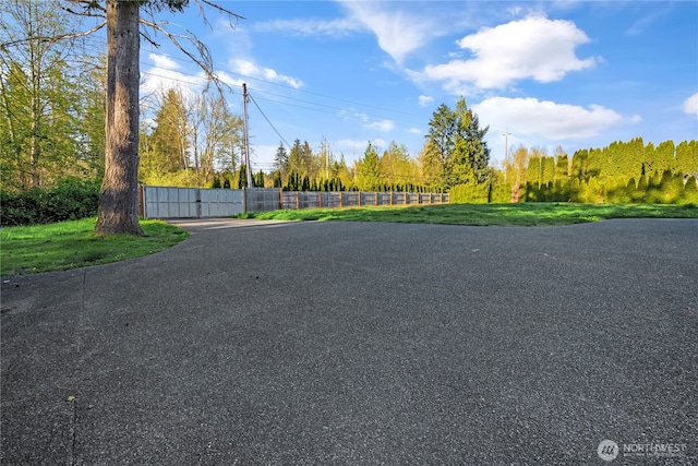 view of asphalt road