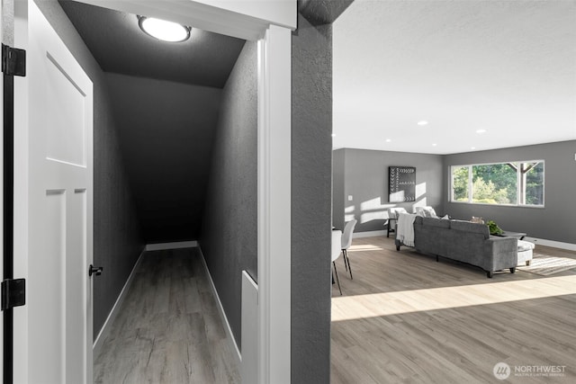 9371 Willamette Meridian Rd NW, Silverdale, WA 98383 - hall with wood finished floors and baseboards