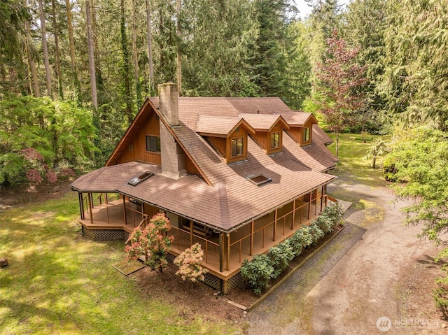 377 Stellar Ridge Ln, Sequim, WA 98382 - aerial view of property and surrounding area with a forest