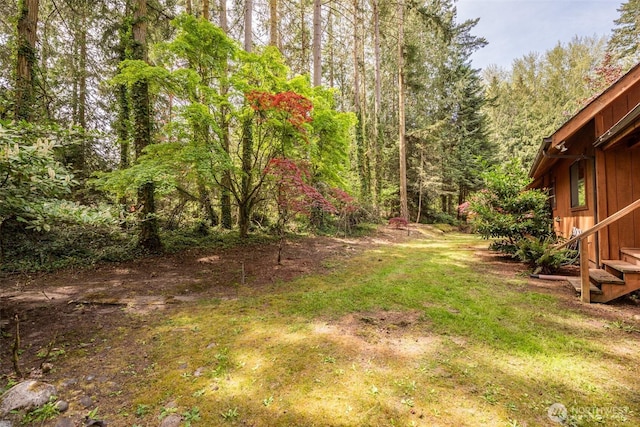377 Stellar Ridge Ln, Sequim, WA 98382 - view of yard featuring a wooded view