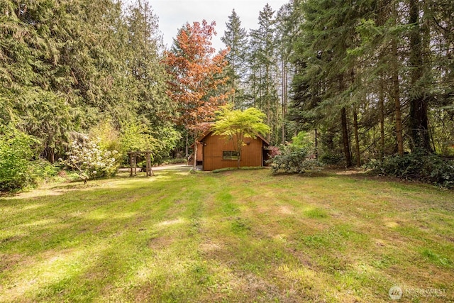 377 Stellar Ridge Ln, Sequim, WA 98382 - view of green lawn featuring an outbuilding and a barn