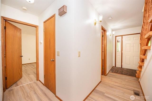 377 Stellar Ridge Ln, Sequim, WA 98382 - hall with light wood-type flooring and baseboards