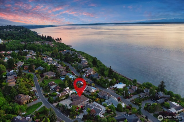 10326 66th Pl W, Mukilteo, WA 98275 - aerial overview of property's location with a large body of water and nearby suburban area