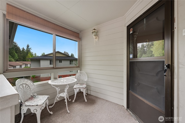 view of sunroom / solarium