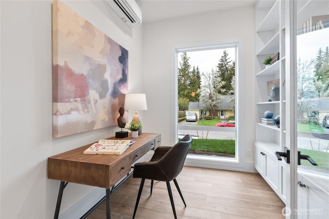8232 21st Ave NE, Seattle, WA 98115 - office space featuring a wall unit AC and light wood finished floors