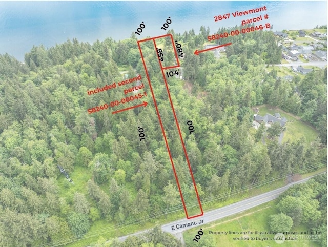 2847 Viewmont Pl, Camano Island, WA 98282 - map / location featuring property boundaries highlighted