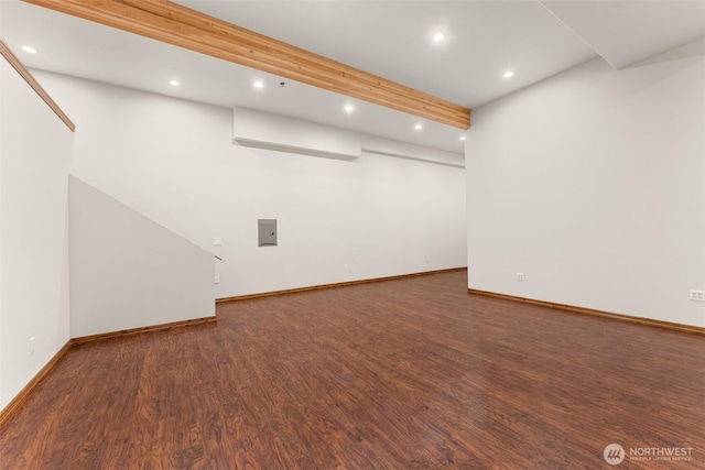 139 Coulson Rd, Chehalis, WA 98532 - finished below grade area with wood finished floors, recessed lighting, baseboards, and electric panel