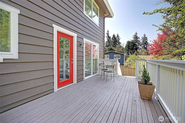 8612 NE 133rd St, Kirkland, WA 98034 - wooden deck with outdoor dining area