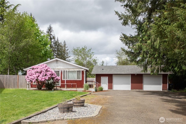 2622 Scotlac Ct SW, Olympia, WA 98512 - view of front facade with an outdoor structure and a detached garage