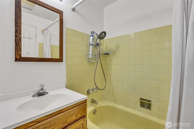 12416 SE 210th St, Kent, WA 98031 - bathroom with shower / bath combination with curtain and vanity