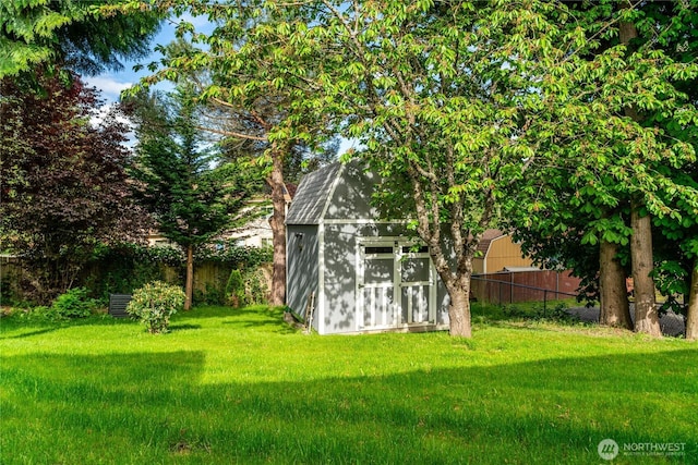 view of shed