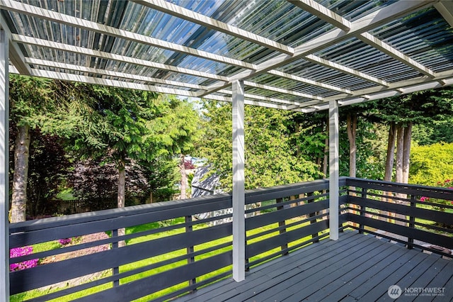 view of wooden terrace