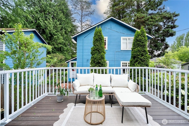 2333 NE 94th St, Seattle, WA 98115 - wooden deck featuring an outdoor hangout area