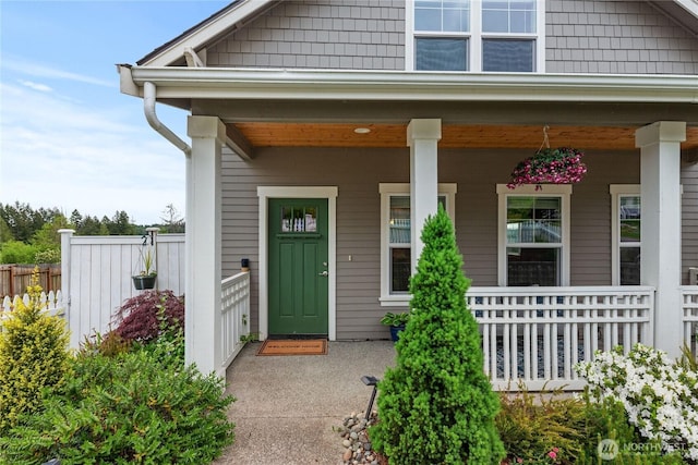 210 E Cedarland Ln, Allyn, WA 98524 - entrance to property with covered porch and fence