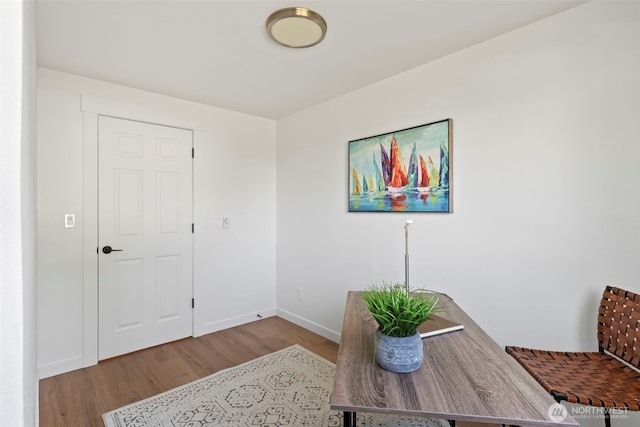 3009 Heath Ct, Steilacoom, WA 98388 - home office with wood finished floors and baseboards