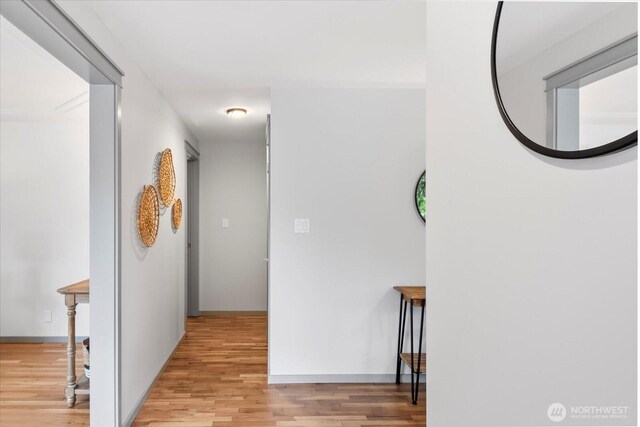7517 Olympic View Dr, Edmonds, WA 98026 - hall featuring light wood finished floors and baseboards