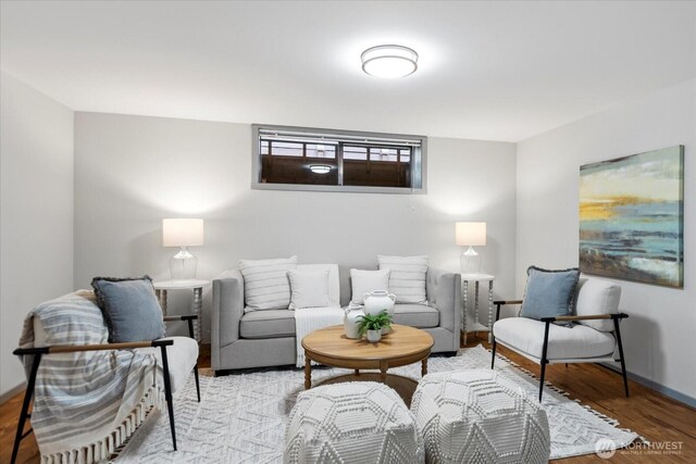 7517 Olympic View Dr, Edmonds, WA 98026 - living room with light wood finished floors and baseboards