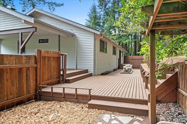 7517 Olympic View Dr, Edmonds, WA 98026 - wooden terrace with fence