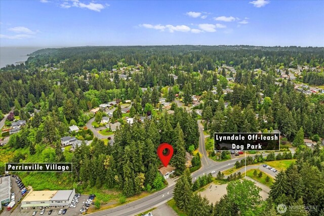 7517 Olympic View Dr, Edmonds, WA 98026 - aerial view of property and surrounding area with a forest