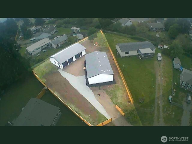 aerial view of residential area