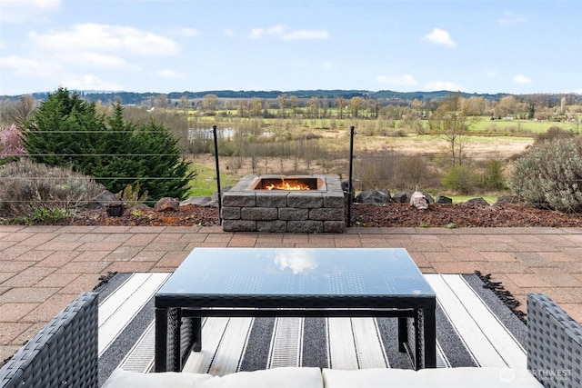 247 Devereese Rd, Chehalis, WA 98532 - view of patio / terrace with an outdoor fire pit
